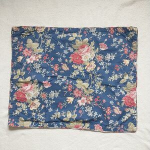 Ralph Lauren CHAPS Pillow Sham CAPE COD Blue Rose Floral Cotton Cottagecore